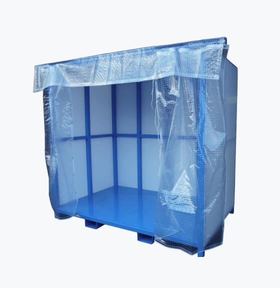 カーテン付パレット(雨除けシート・プラダン張り)