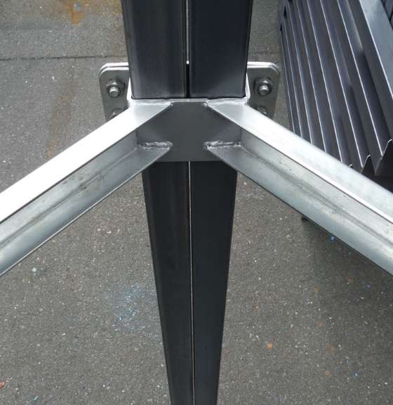 50角用中間仕切り金具 1セット / Ｗタイプ